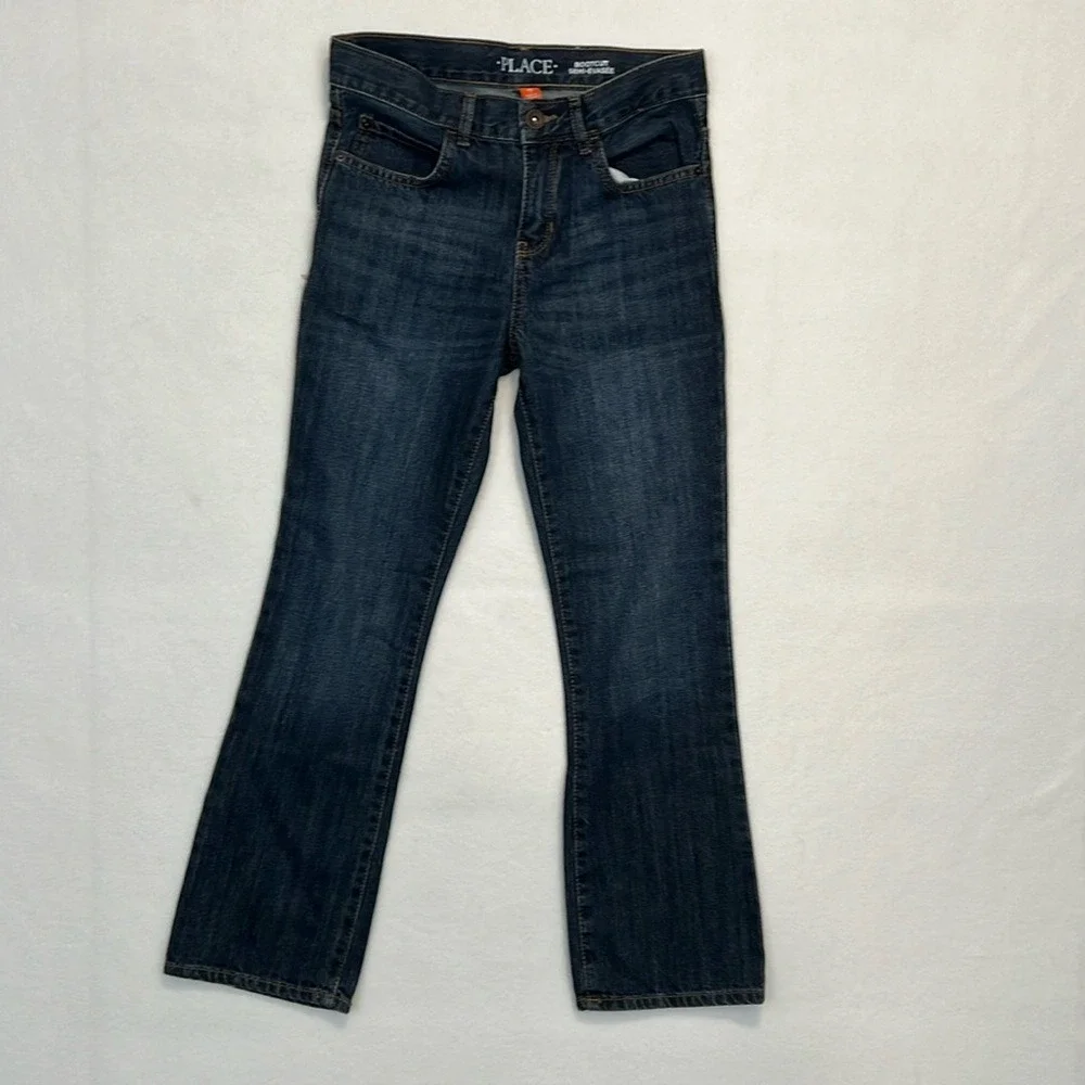 The Children's Place Bootcut Jeans Dark Wash Mid Rise 5 Pocket Classic Size 10